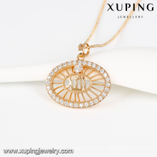 32764- Xuping Jóias Moda Pingente Banhado A Ouro Com Zircão